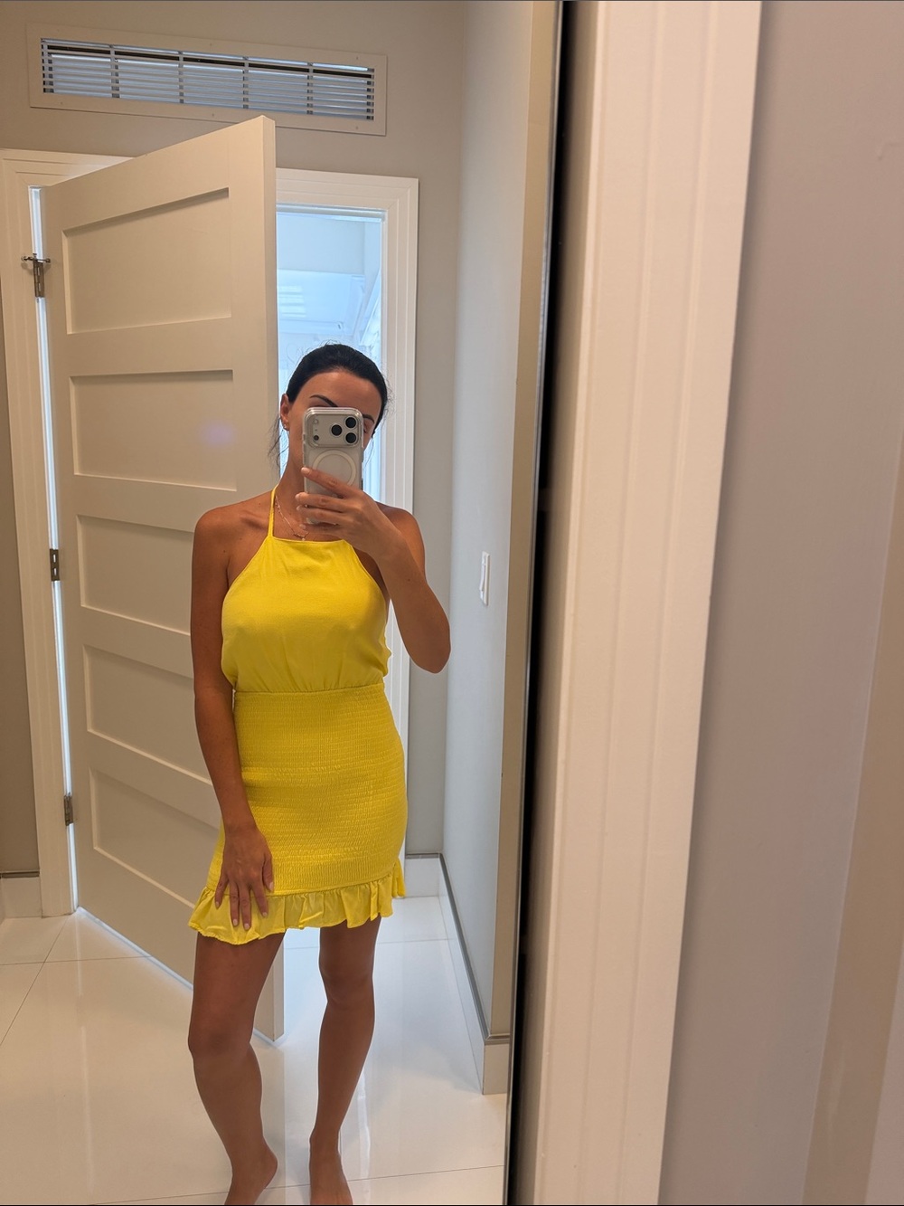 Lovers + Friends Yellow Mini Dress